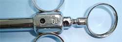 Detalle de eyector de stents traqueales y bronquiales Detalle de eyector de stents traqueales y bronquiales